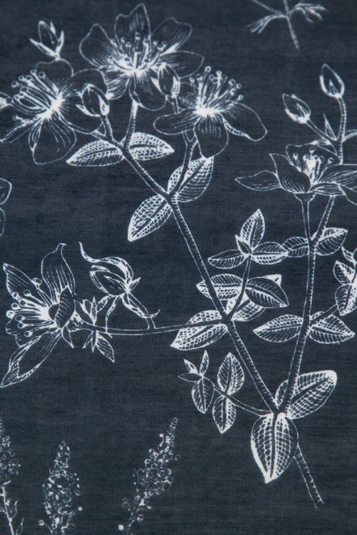 Load image 1 in gallery view. Navy Floral Print Square Scarf