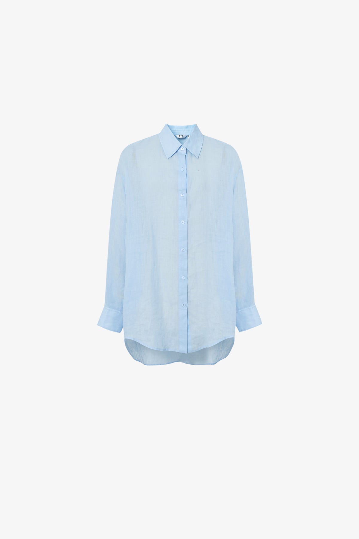 White Ramie Long-Sleeve Shirt