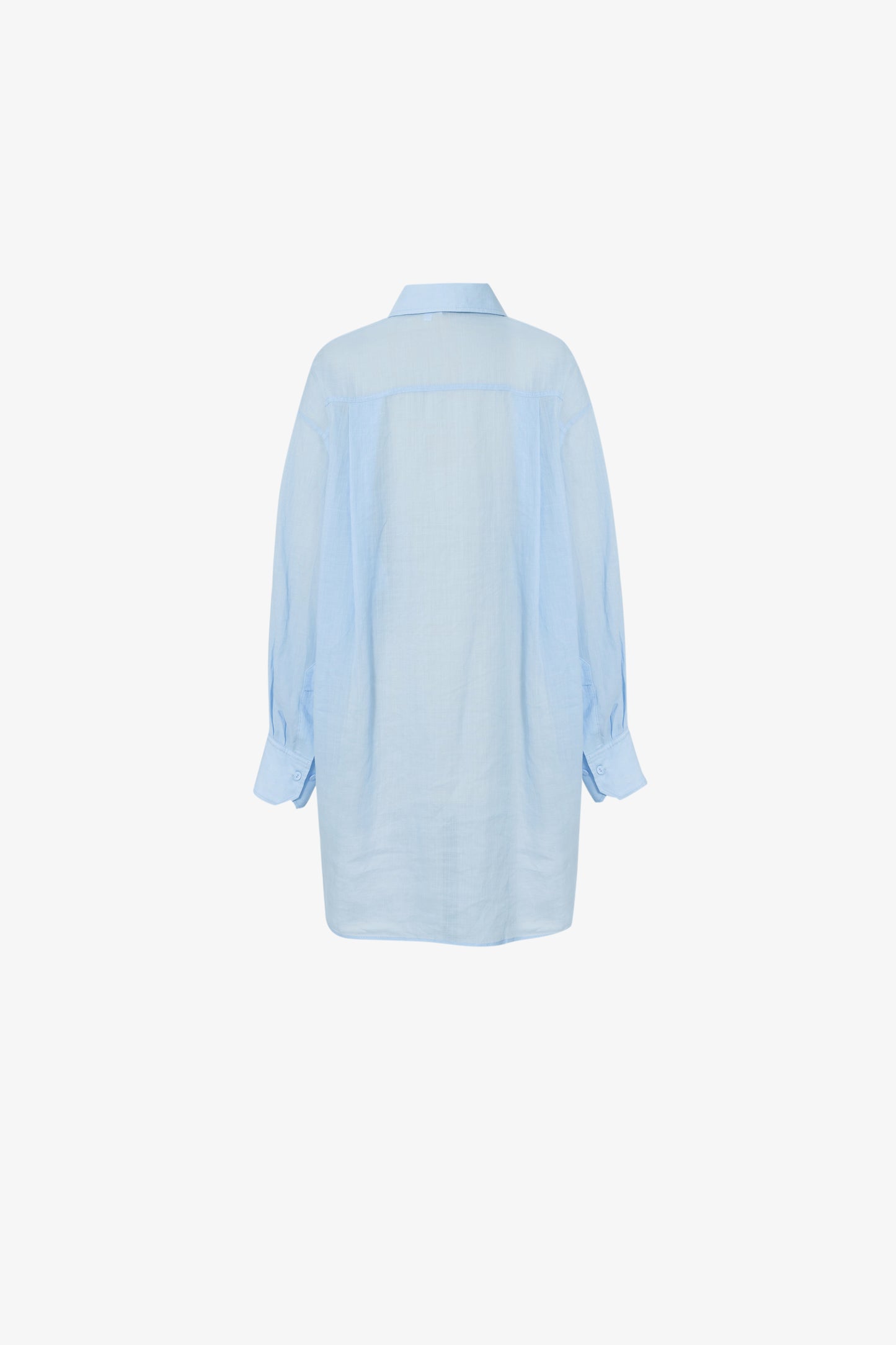 White Ramie Long-Sleeve Shirt