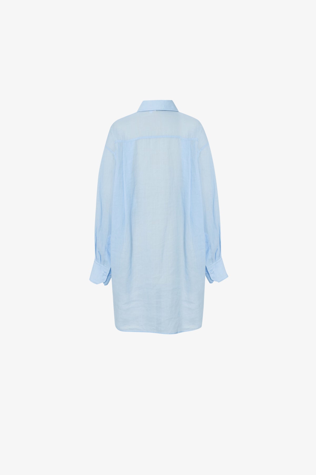White Ramie Long-Sleeve Shirt