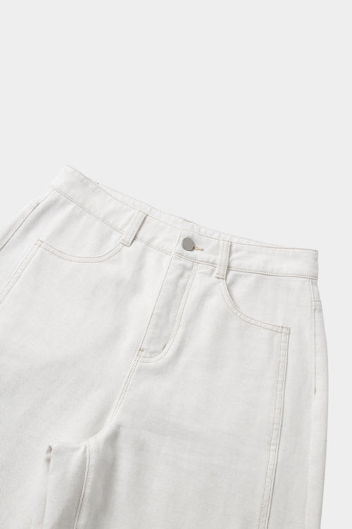 Load image 1 in gallery view. Cotton-Linen Wide Leg Trousers