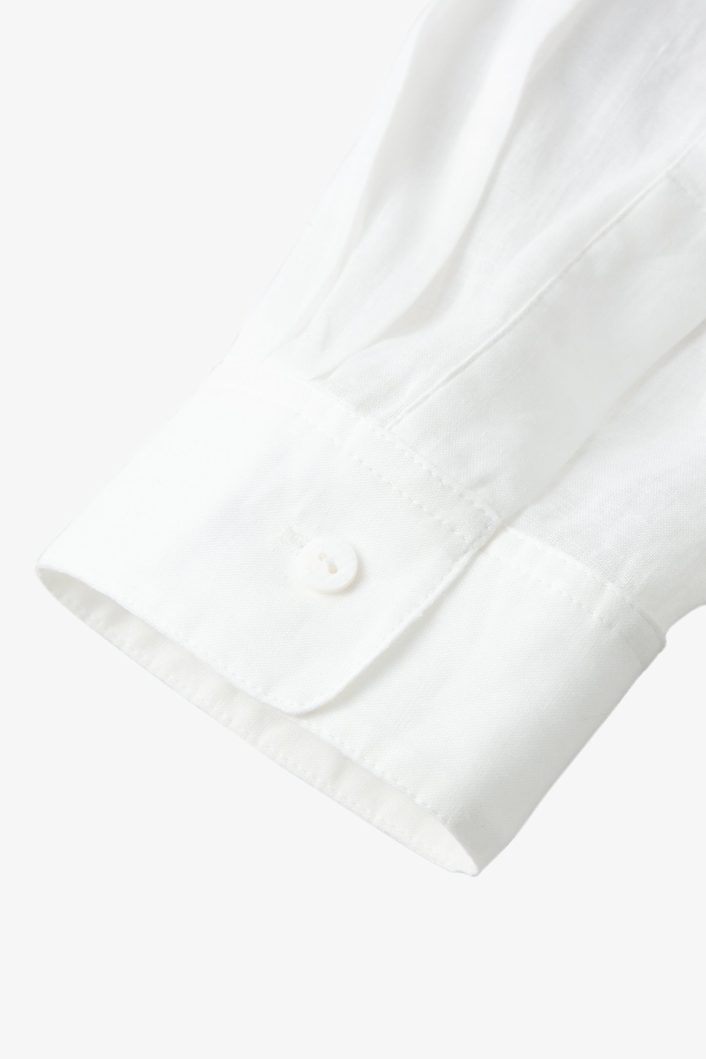 White Ramie Long-Sleeve Shirt