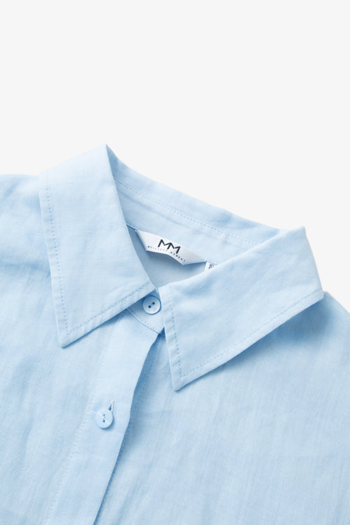 Load image 1 in gallery view. White Ramie Long-Sleeve Shirt