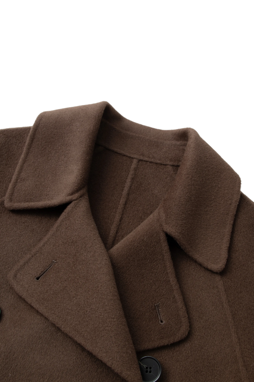Load image 1 in gallery view. Belted Wool Double-Breasted Coat