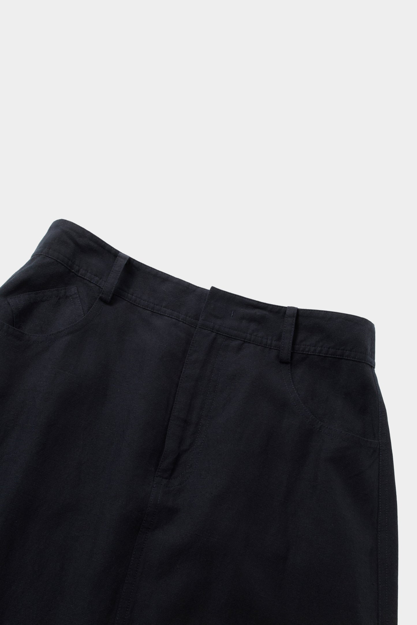 A-Line Lyocell-Linen Midi Skirt