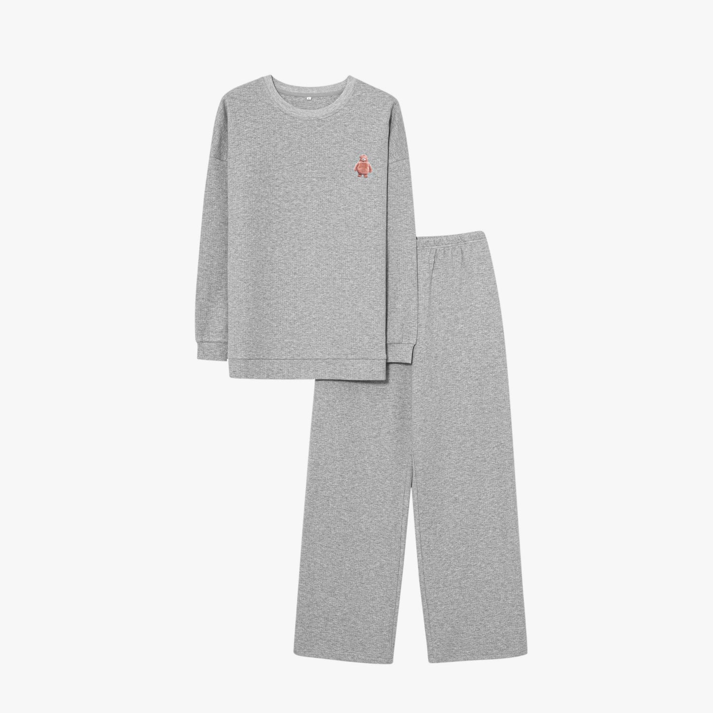 The Cloud-Cotton Sleep Set in Heather Grey