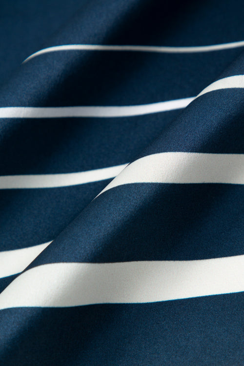 Load image 1 in gallery view. Navy Strips Square Scarf