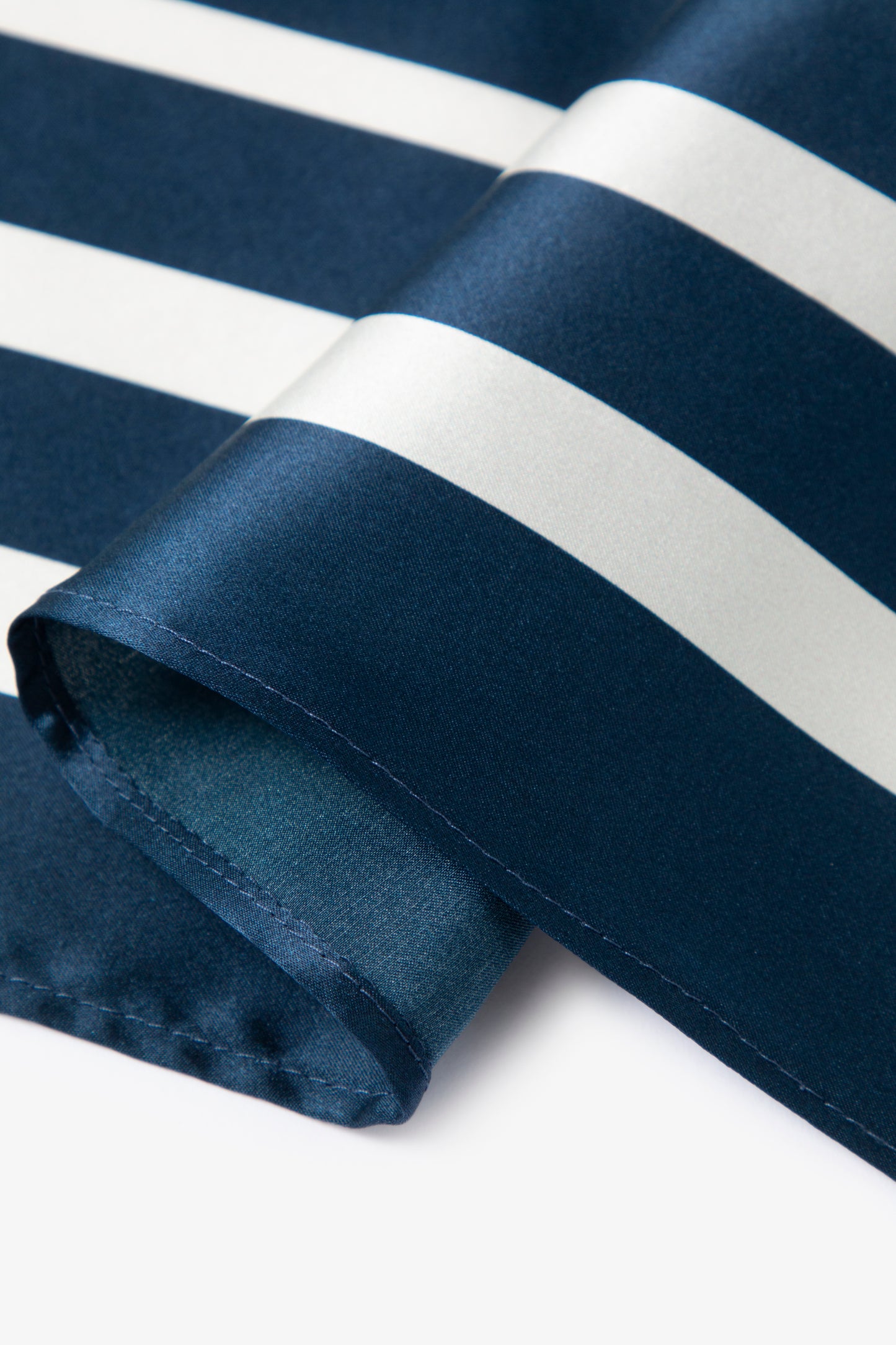 Navy Strips Square Scarf