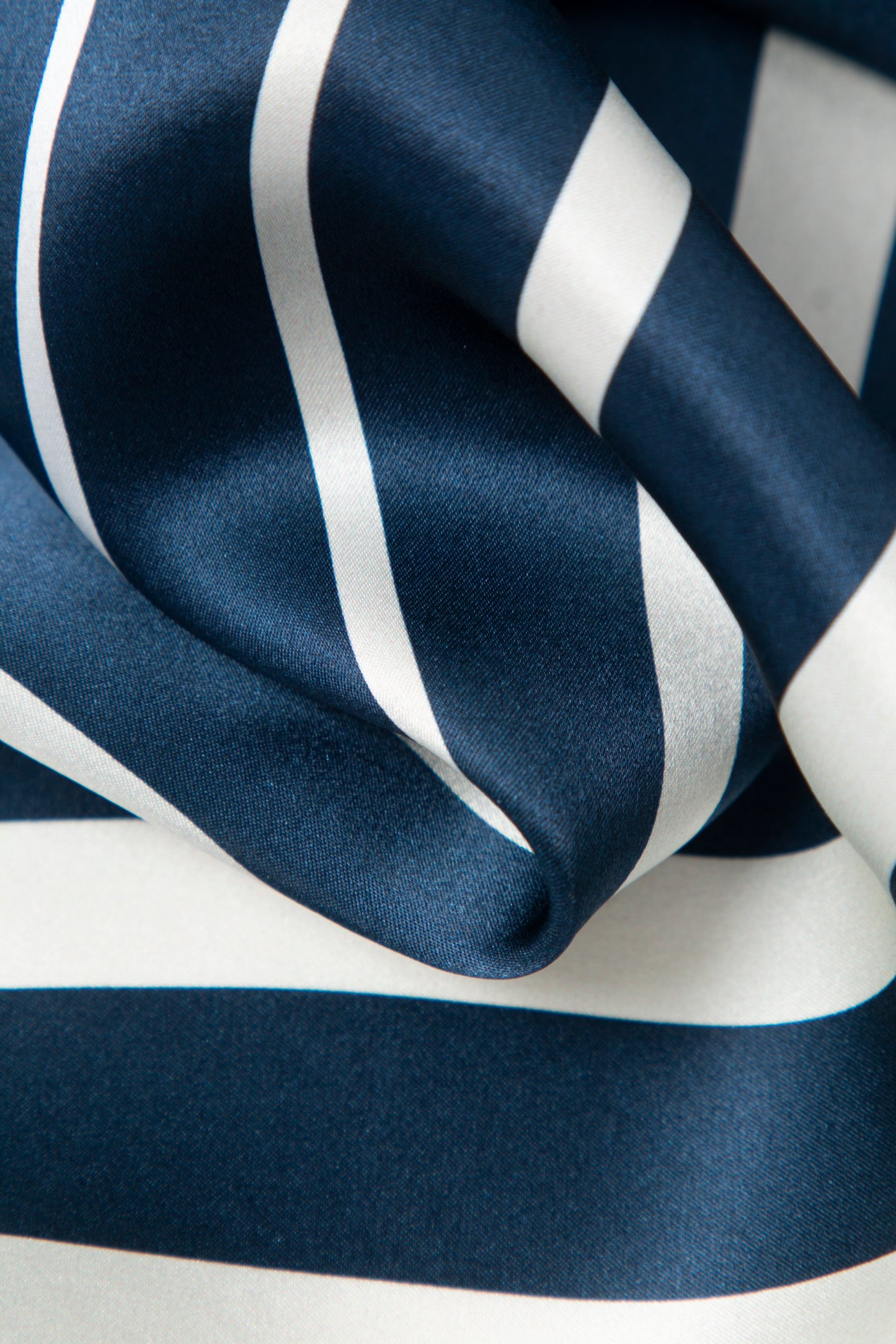 Navy Strips Square Scarf