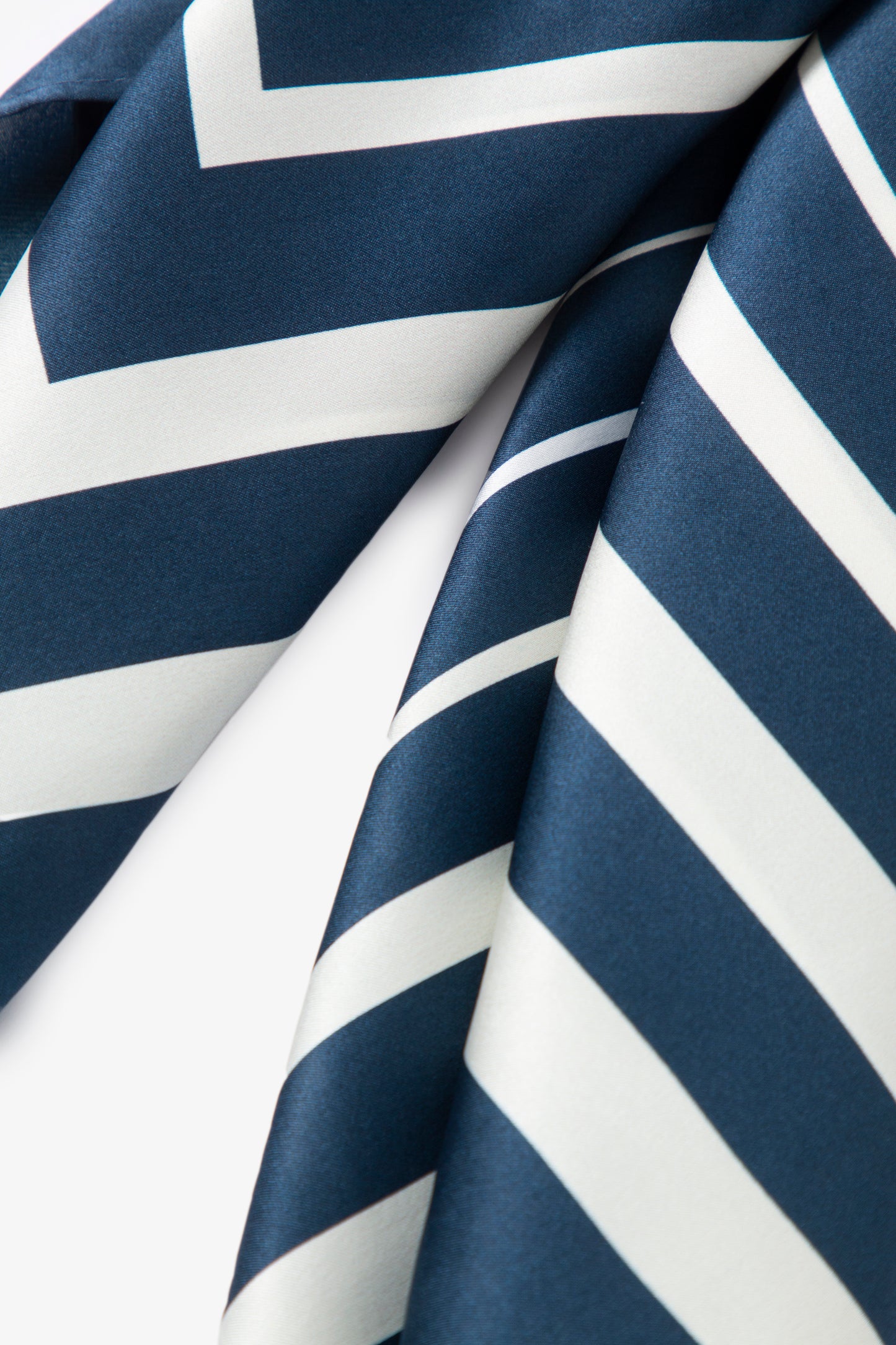 Navy Strips Square Scarf