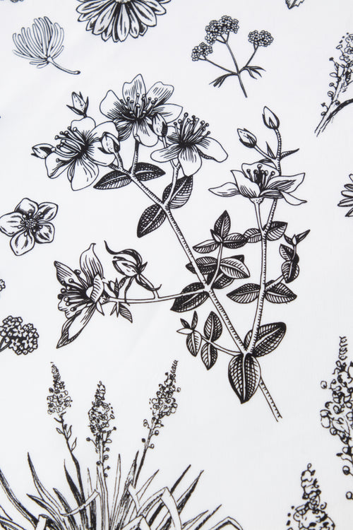 Load image 1 in gallery view. Black Floral Print Square Scarf