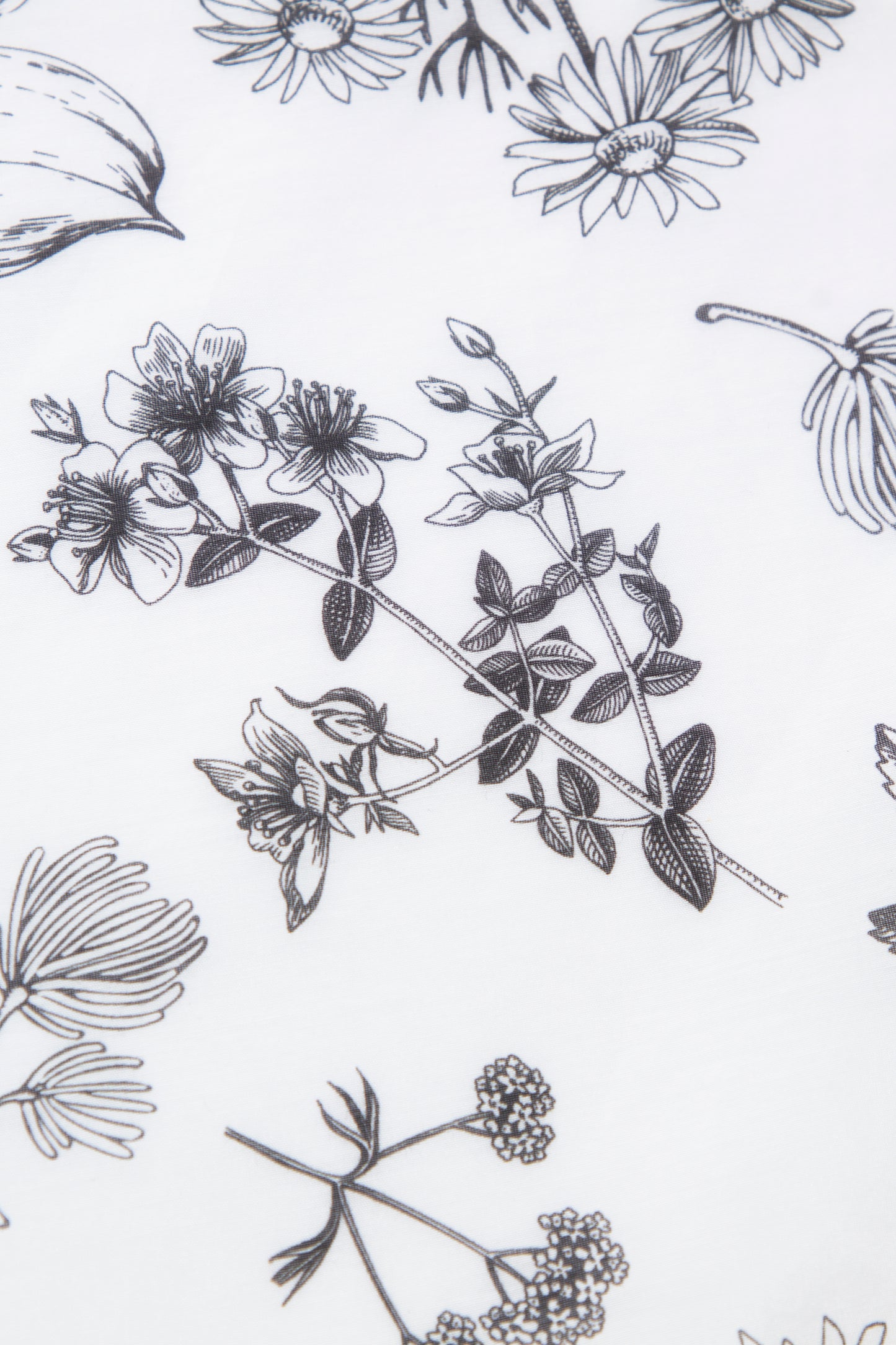 Charcoal Floral Print Square Scarf