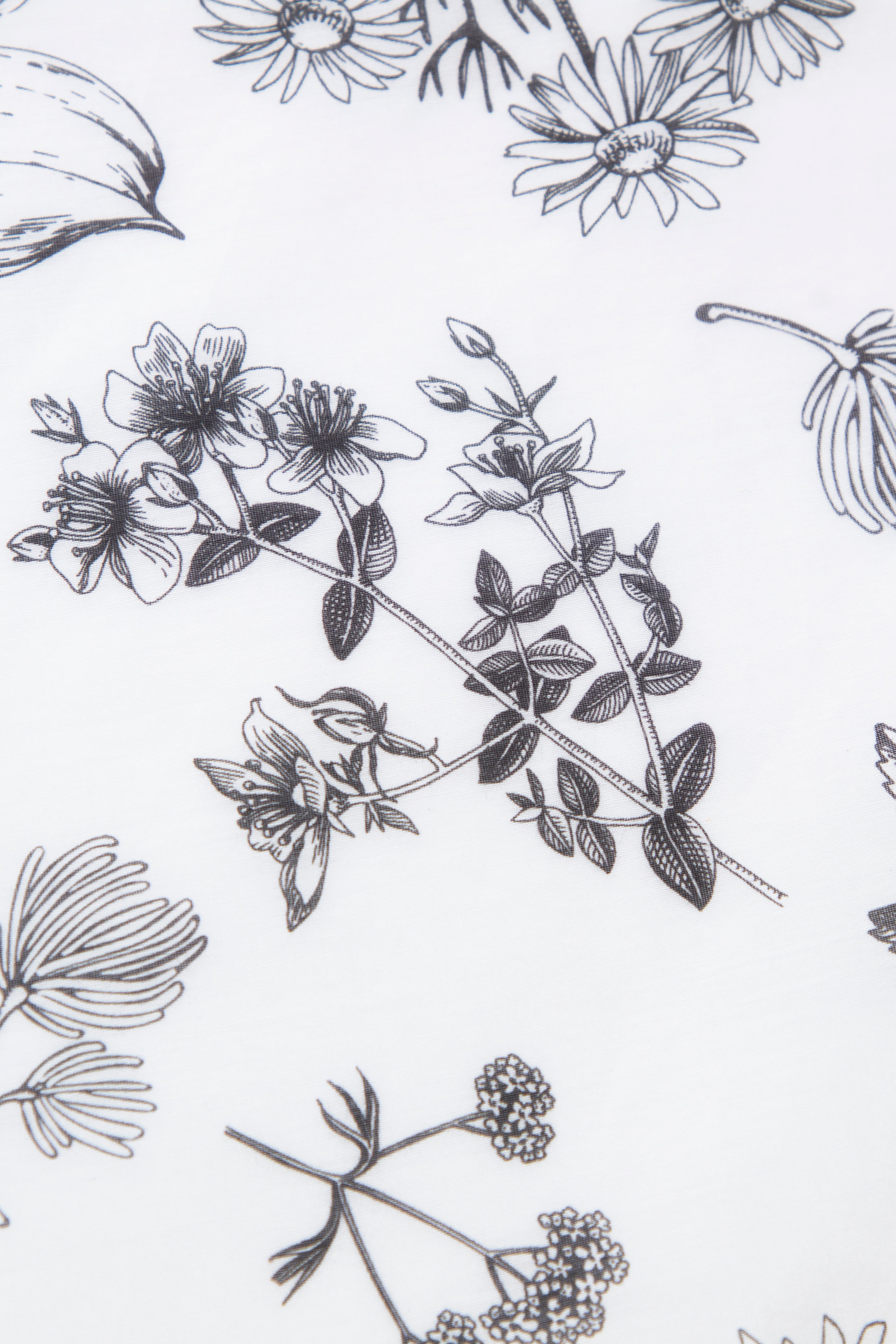 Charcoal Floral Print Square Scarf