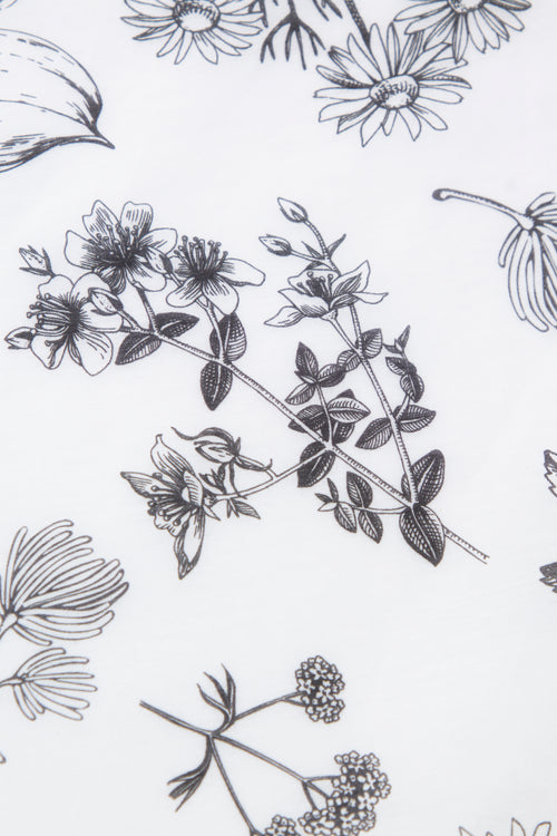 Load image 1 in gallery view. Charcoal Floral Print Square Scarf