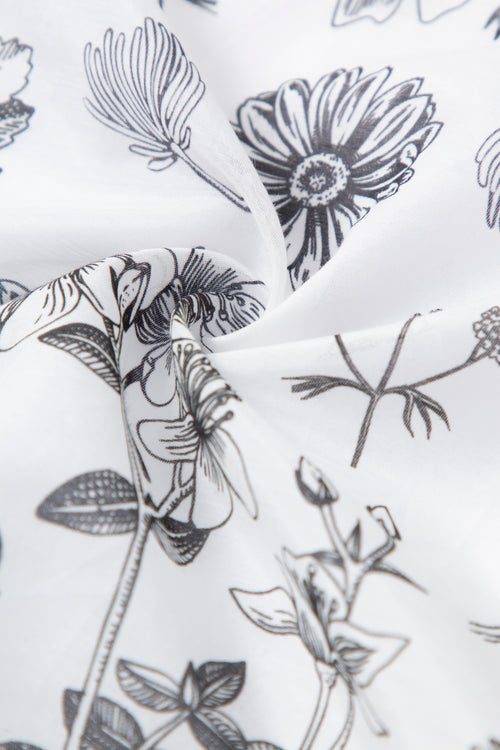 Load image 1 in gallery view. Charcoal Floral Print Square Scarf