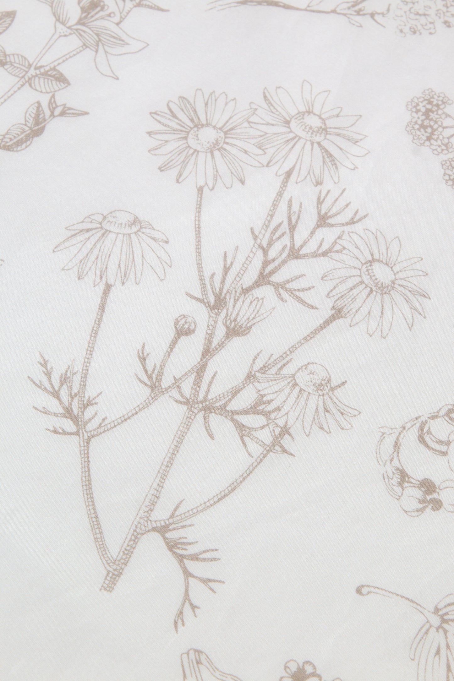 Beige Floral Print Square Scarf
