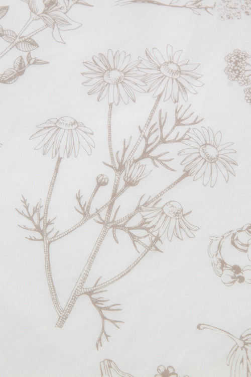 Load image 1 in gallery view. Beige Floral Print Square Scarf