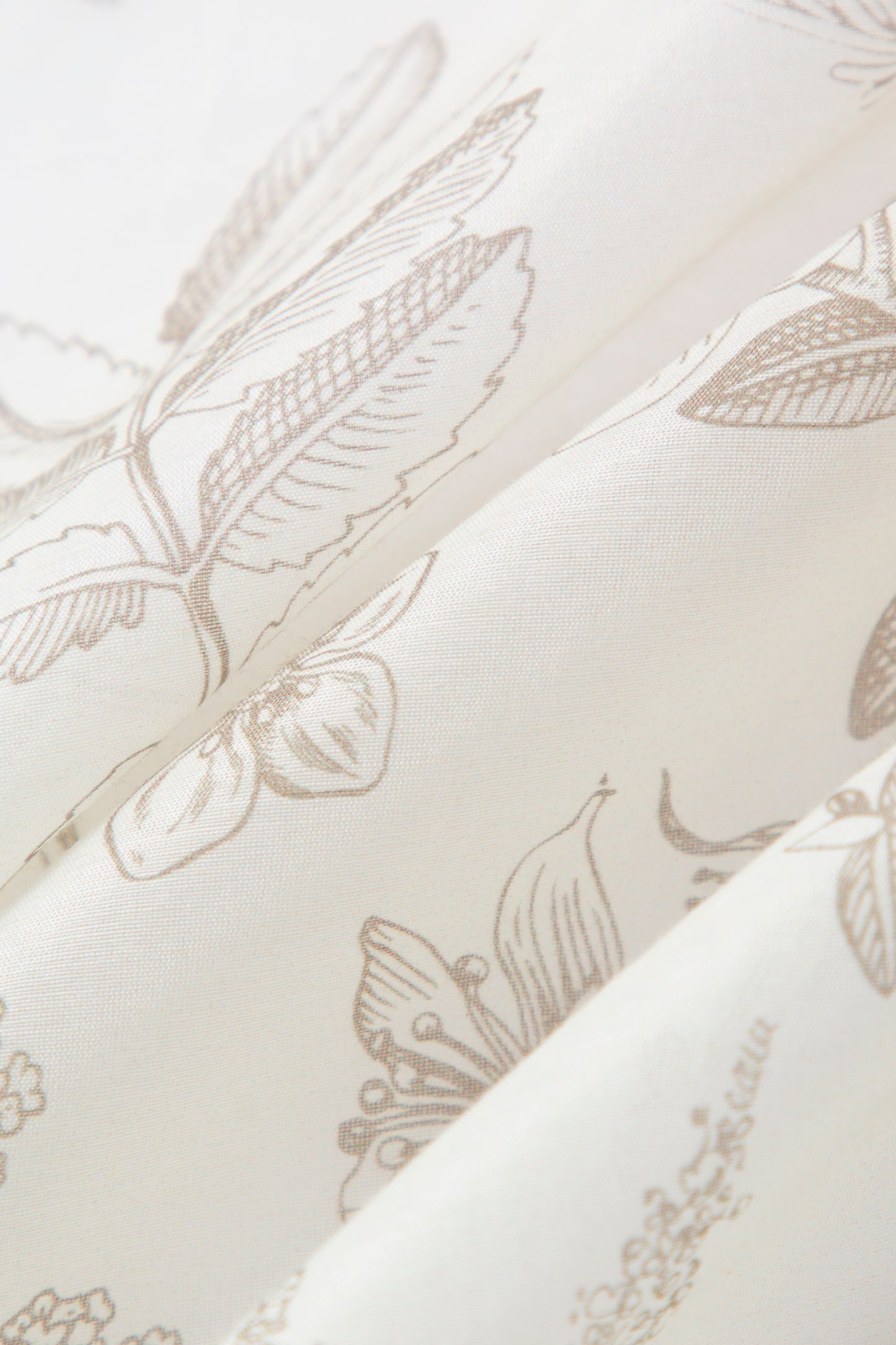 Beige Floral Print Square Scarf