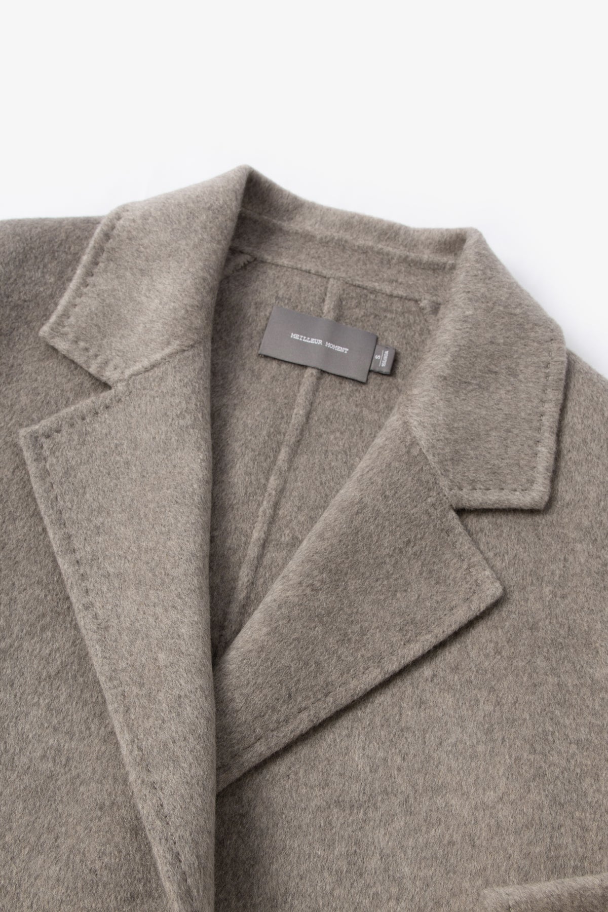Gray Midi Cashmere Wrap Coat