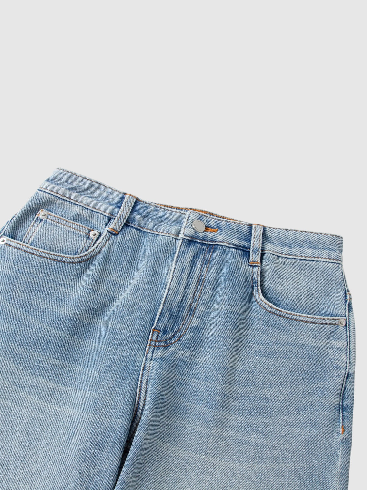 Wide-Leg Stretch Jeans