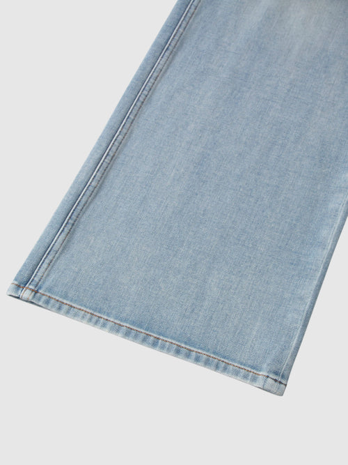 Load image 1 in gallery view. Wide-Leg Stretch Jeans