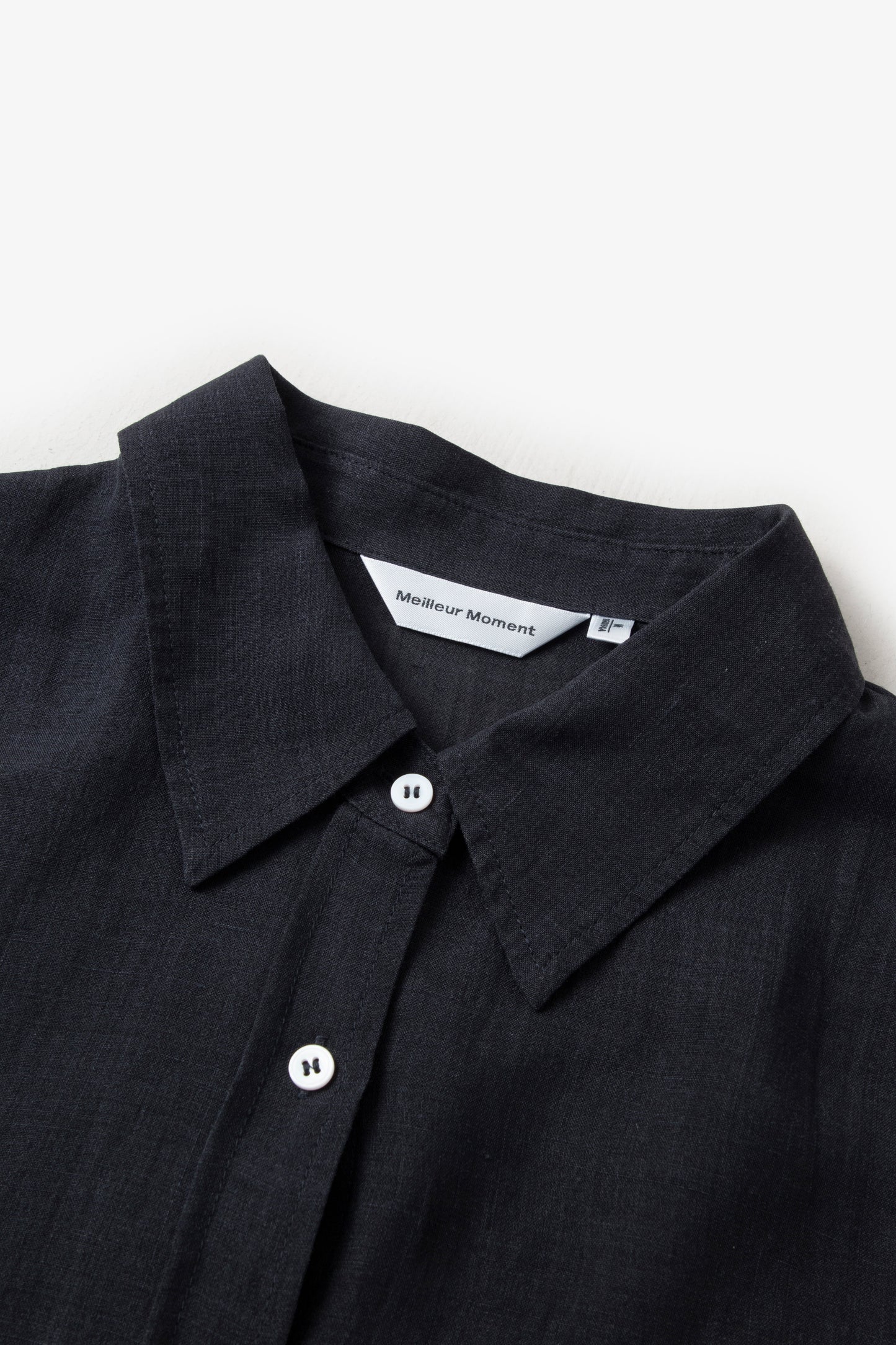 White Ramie Long-Sleeve Shirt