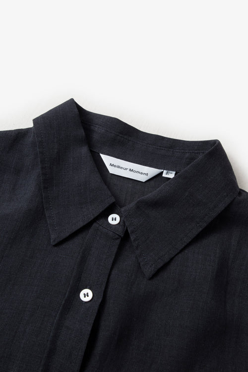 Load image 1 in gallery view. White Ramie Long-Sleeve Shirt