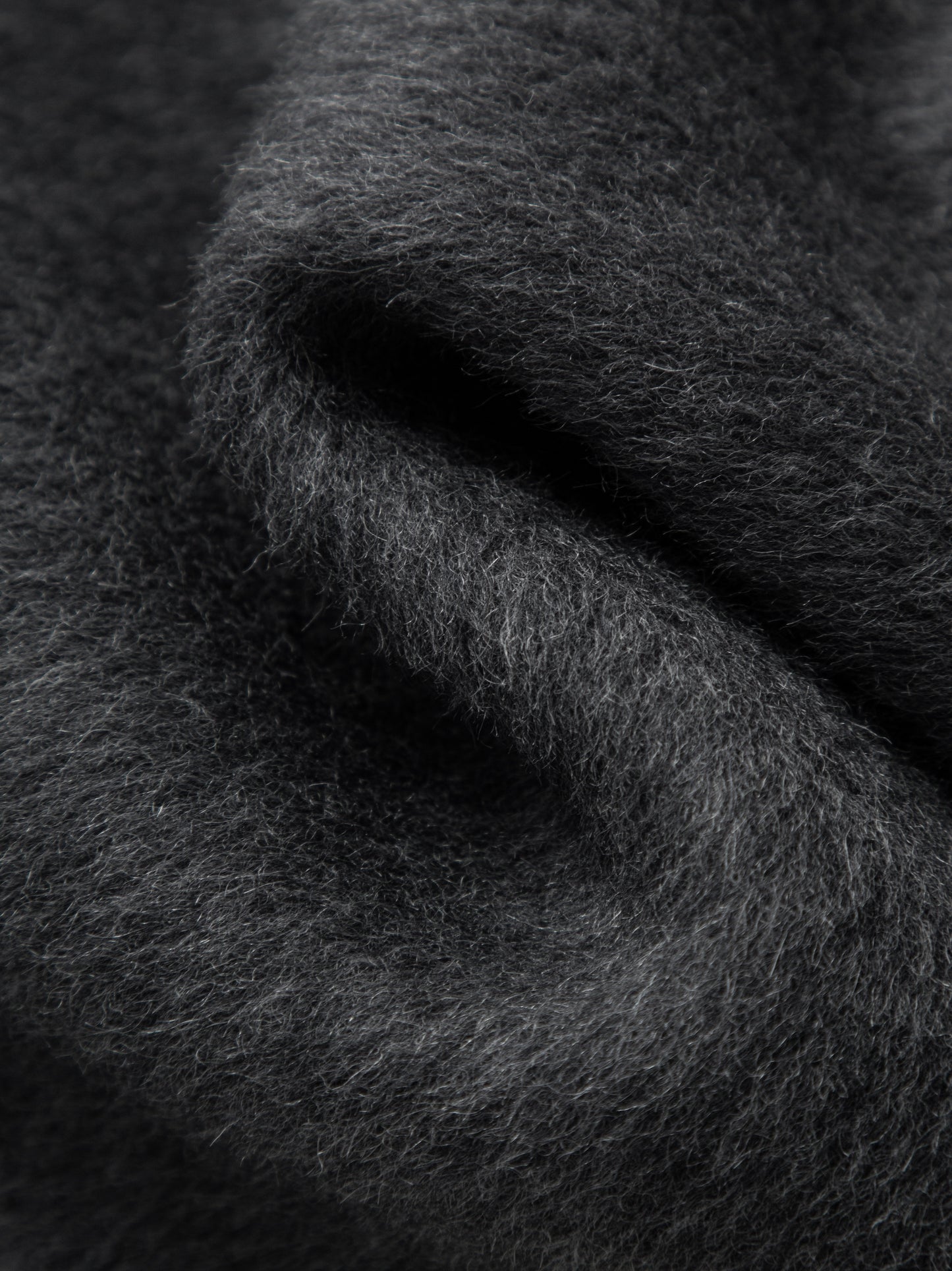 Scarf-Neck Wool-Blend Coat