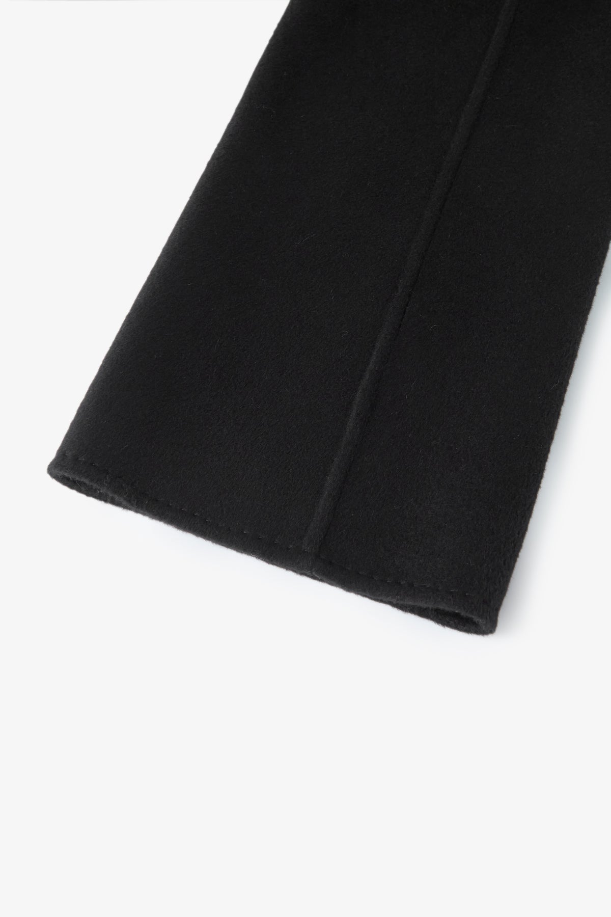 Black Midi Pure Cashmere Wrap Coat