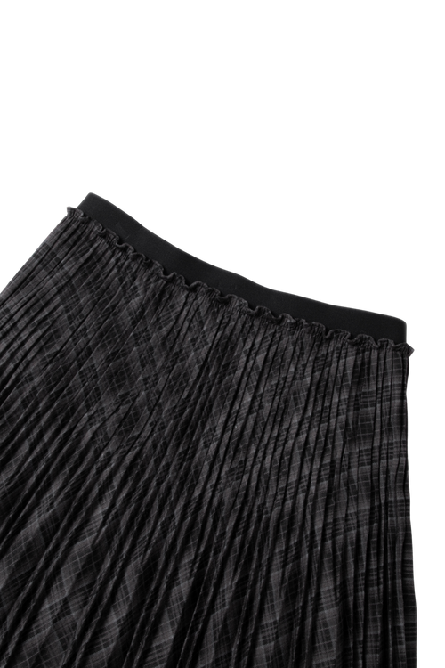 Load image 1 in gallery view. Plaid Pleated Midi Skirt