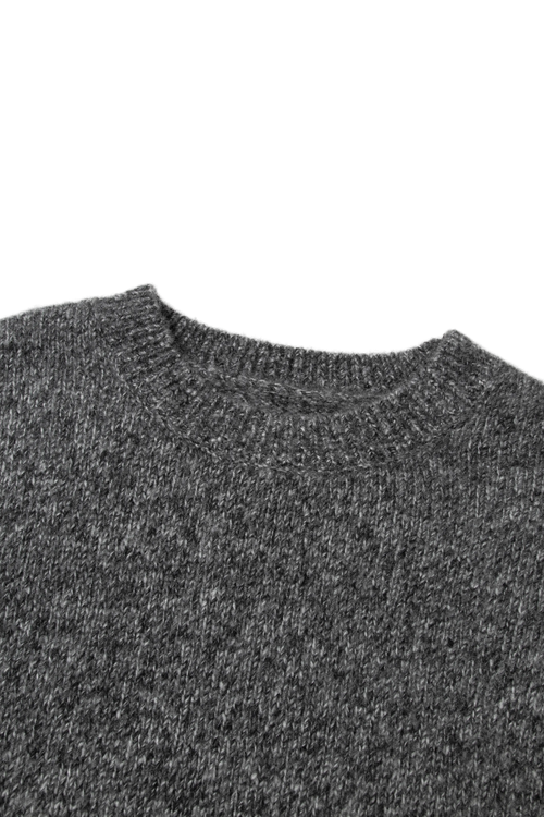 Load image 1 in gallery view. Textured Cashmere-Silk Crewneck Sweater