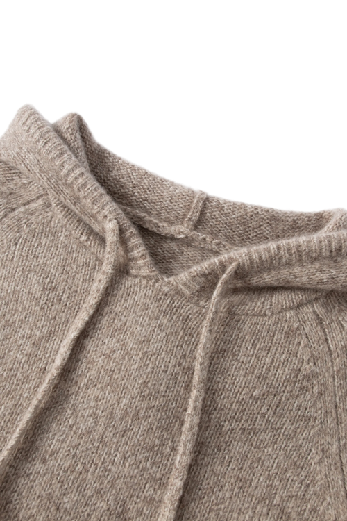 Load image 1 in gallery view. Cashmere-Silk Hooded Sweater