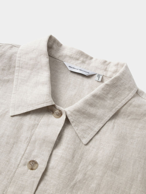 Load image 1 in gallery view. 100% Linen Cropped Shirt