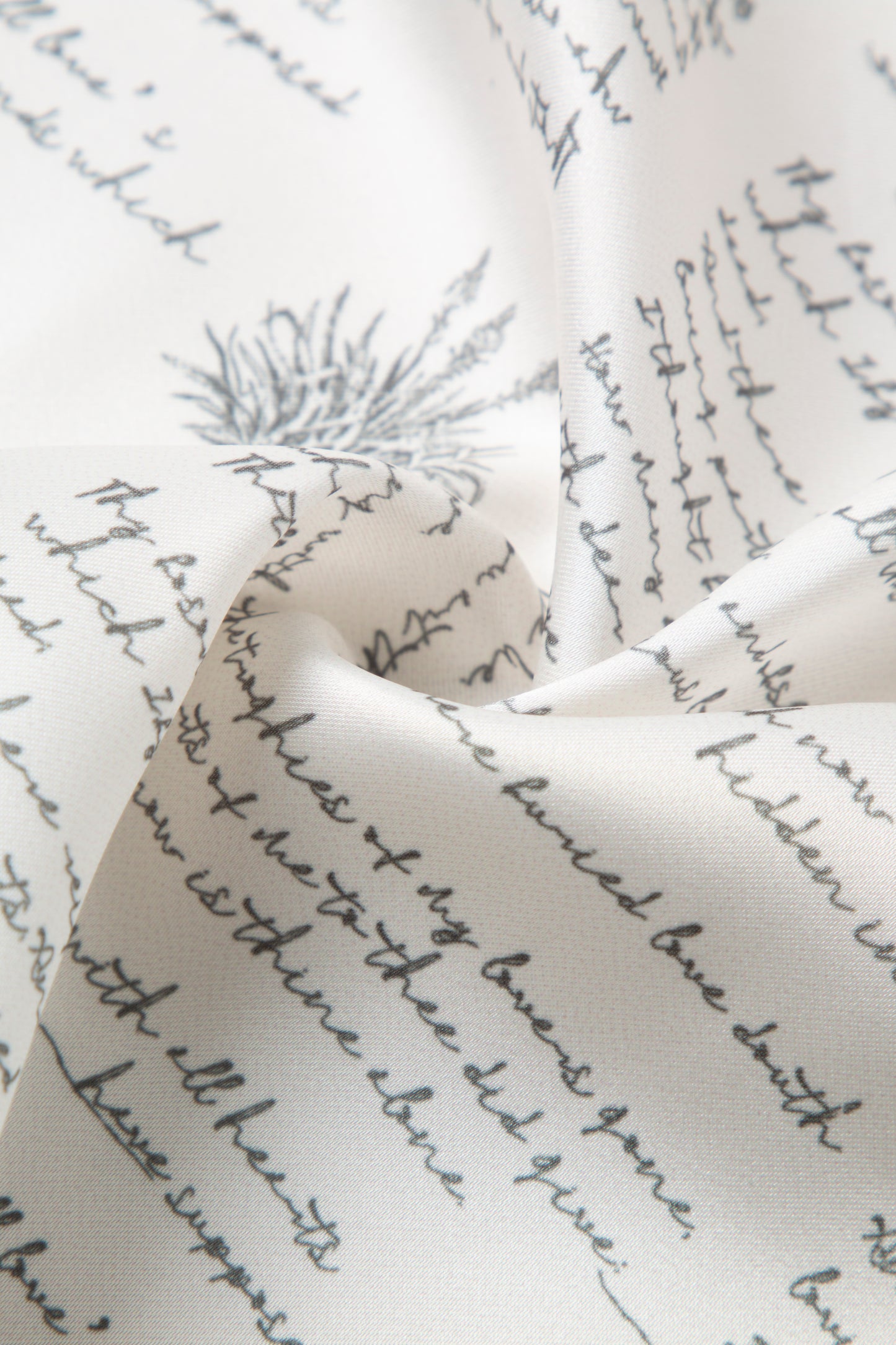 Script Print Square Scarf