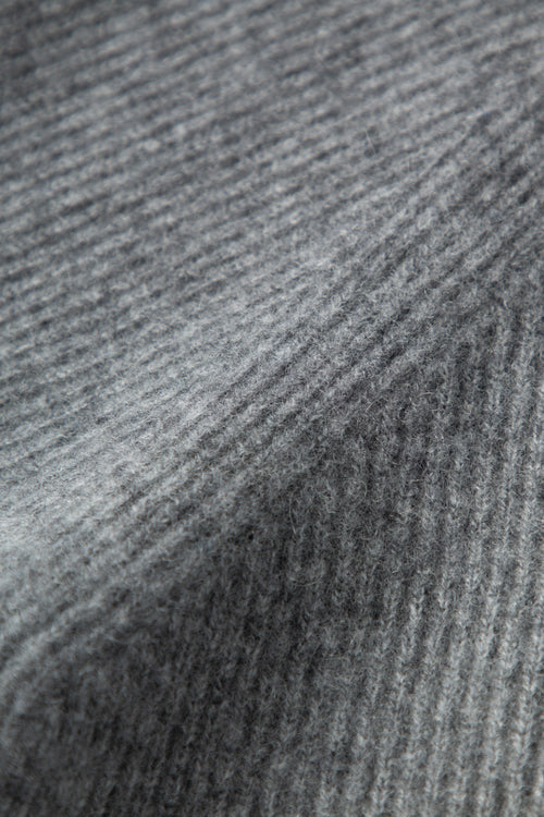 Load image 1 in gallery view. Cashmere Rib-Knit Hooded Sweater