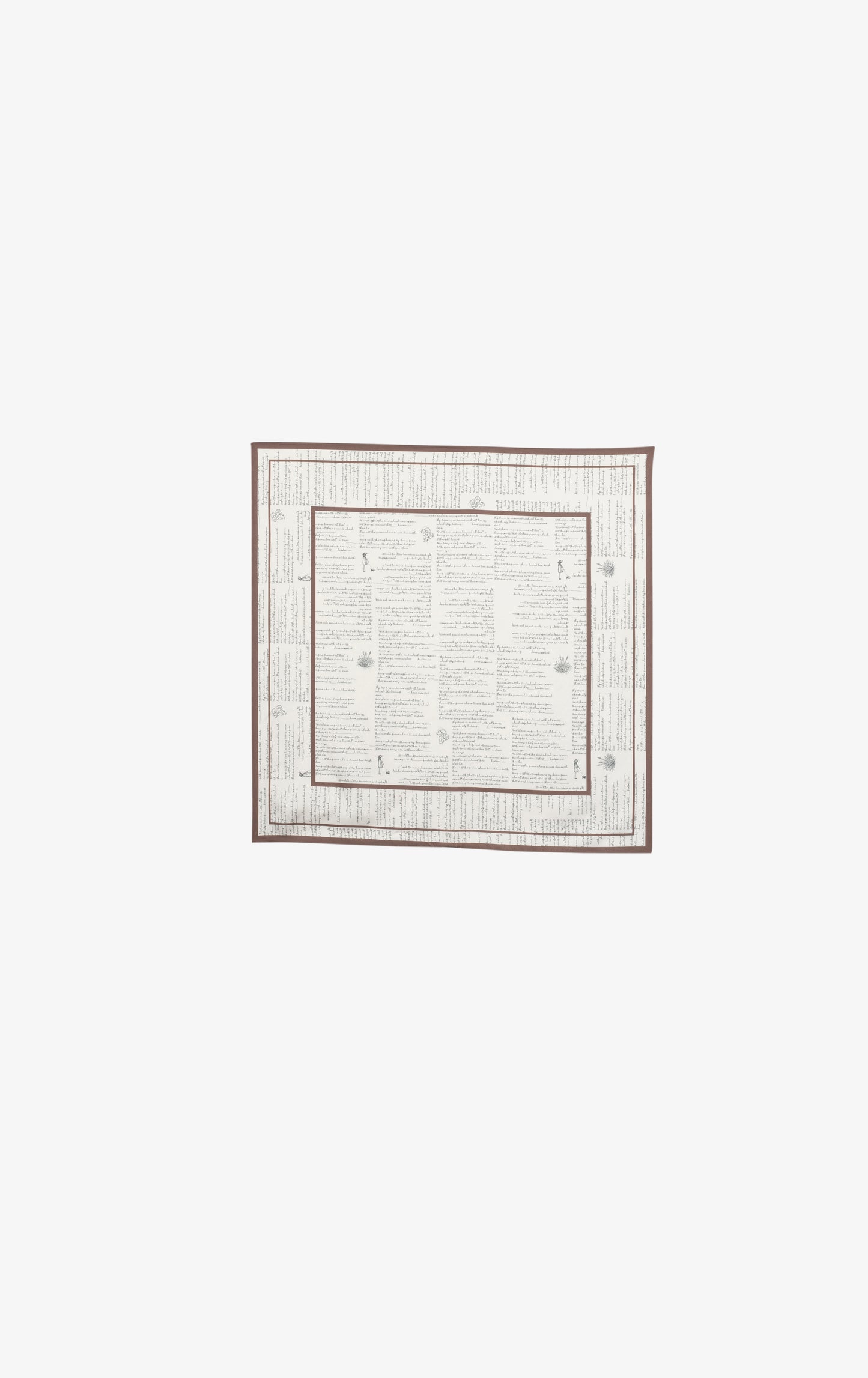 Script Print Square Scarf