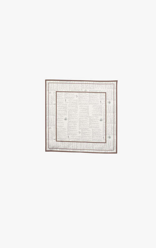 Load image 1 in gallery view. Script Print Square Scarf