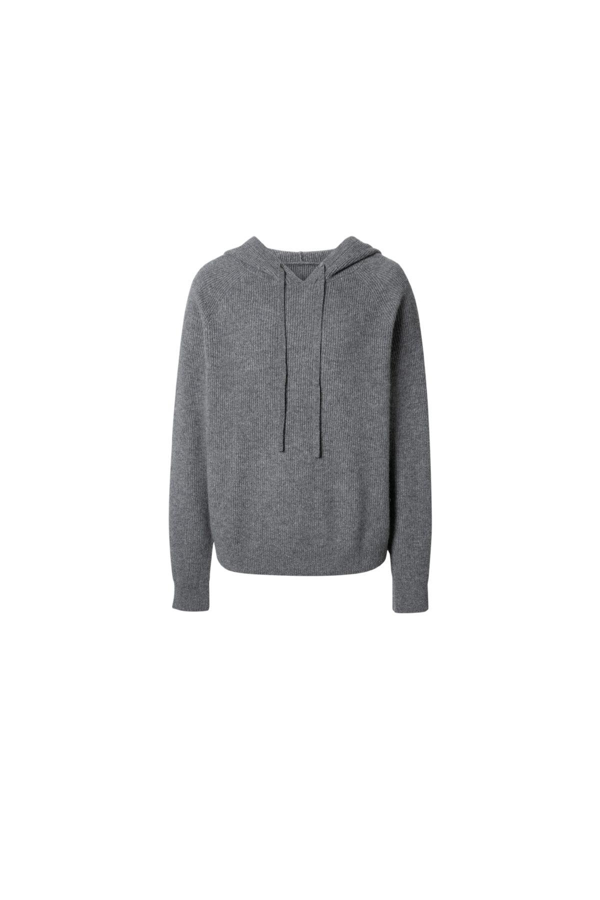 Cashmere Rib-Knit Hooded Sweater