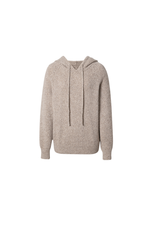 Load image 1 in gallery view. Cashmere-Silk Hooded Sweater