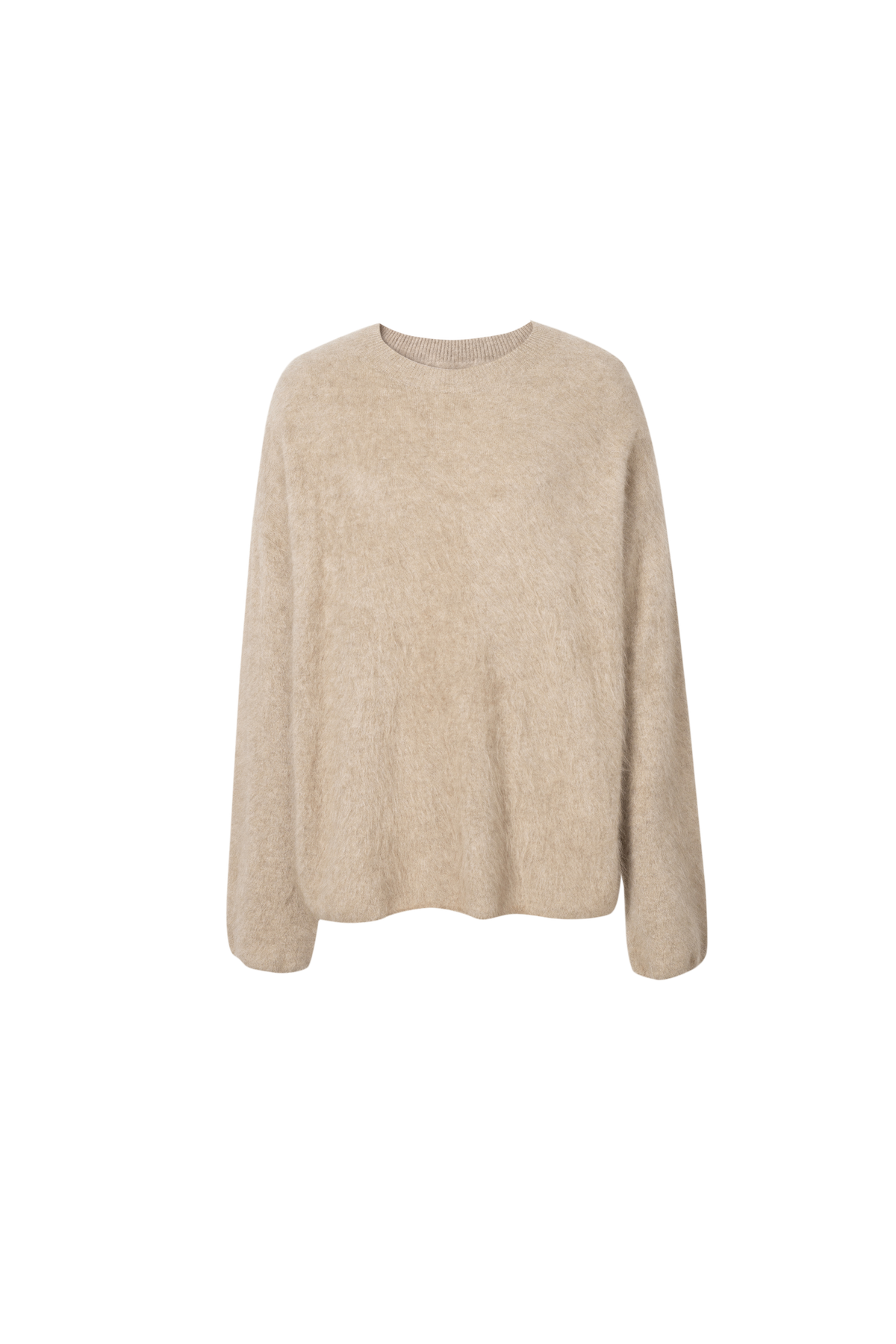 Soft Brushed Cashmere Crewneck Sweater