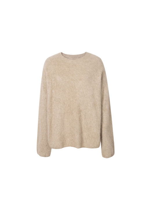 Load image 1 in gallery view. Soft Brushed Cashmere Crewneck Sweater