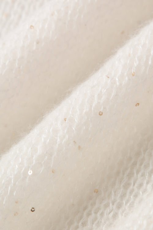 Load image 1 in gallery view. Lightweight Silk-Cashmere Sequin Knit Sweater