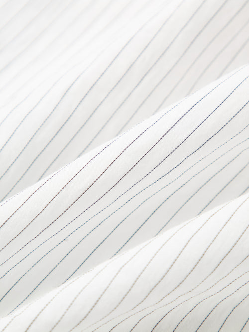 Load image 1 in gallery view. Cropped Lyocell-Blend Striped Shirt