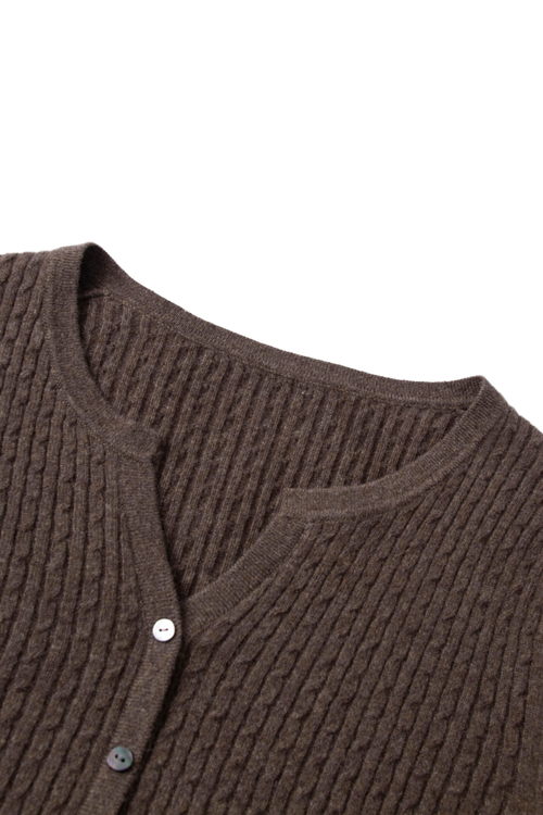 Load image 1 in gallery view. Ribbed Cashmere Wool V-Neck Sweater