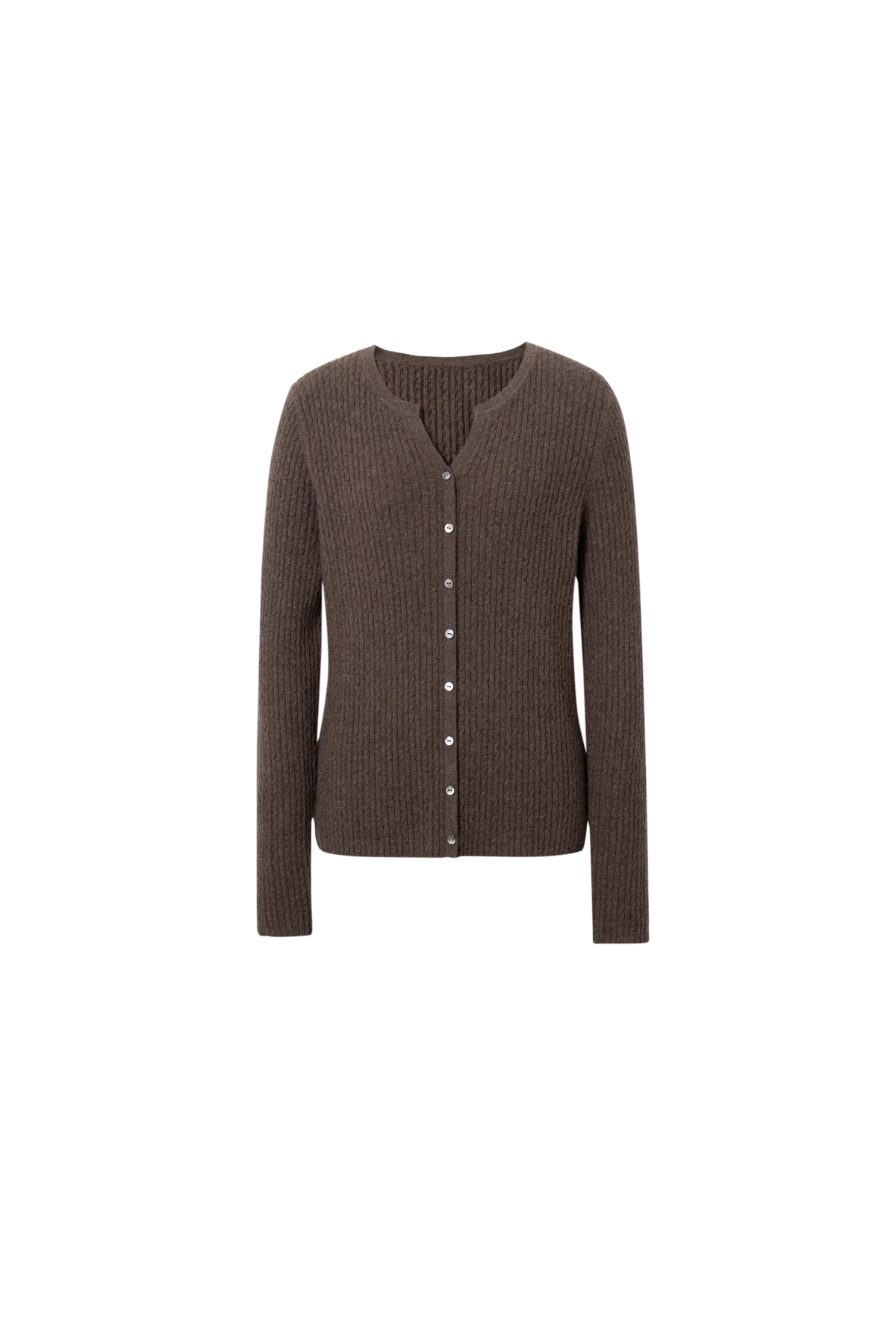 Ribbed Cashmere Wool V-Neck Sweater