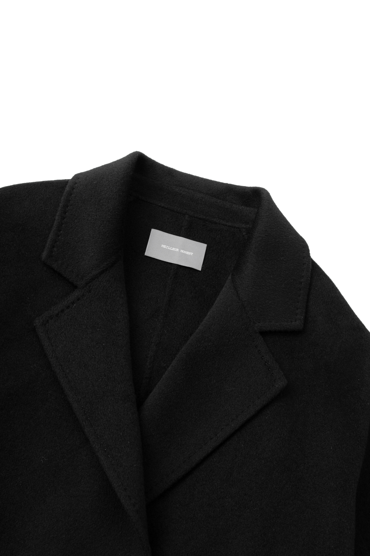 Belted Notched Lapel Cashmere Coat