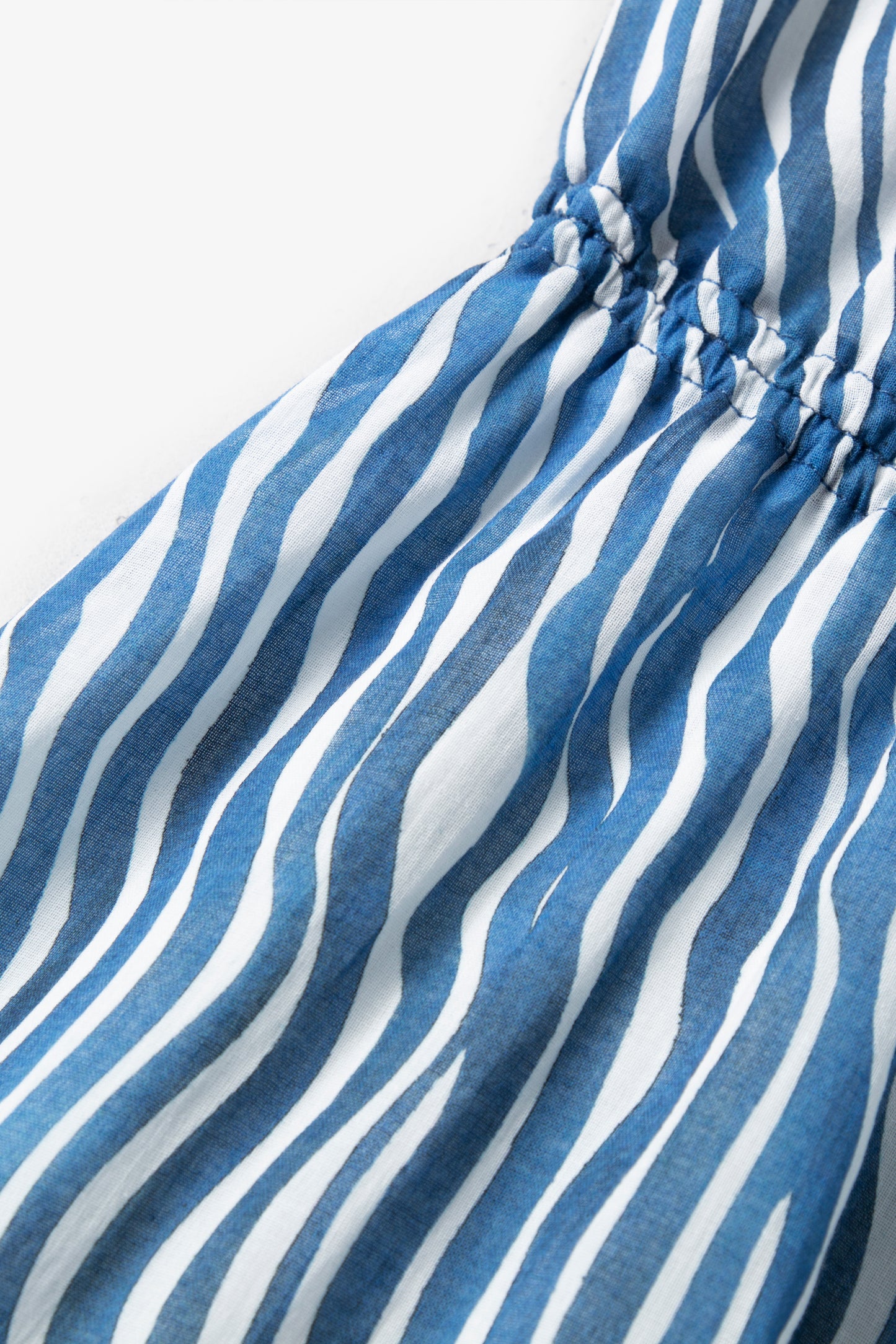 Cotton Stripe Spaghetti-Strap Midi Dress