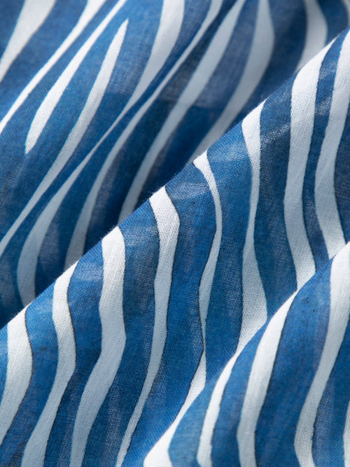 Load image 1 in gallery view. Cotton Stripe Spaghetti-Strap Midi Dress