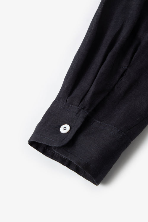 Load image 1 in gallery view. Pure Linen Relaxed Long-Sleeve Shirt