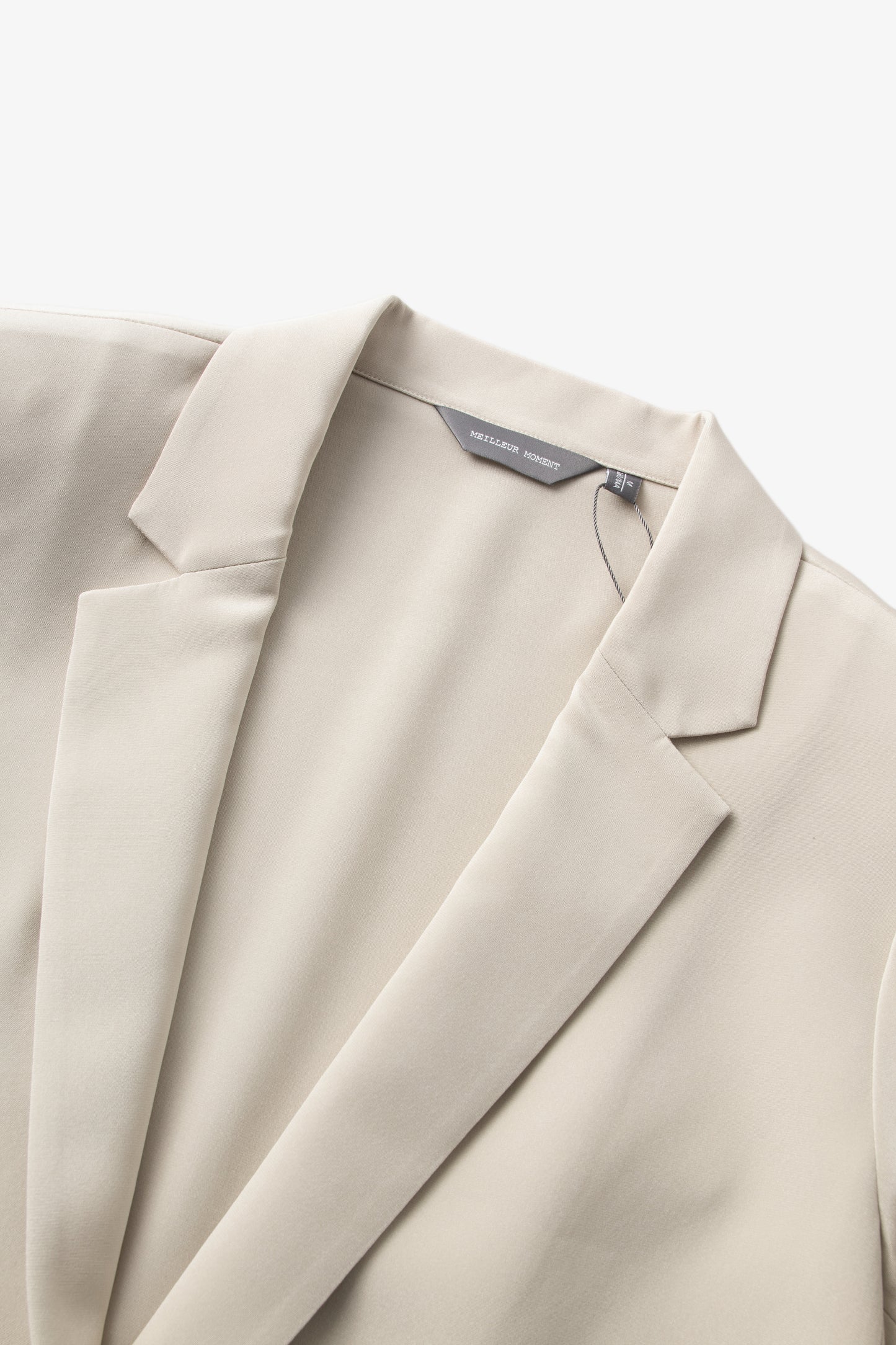 Relaxed-Fit Structured Shoulder V-Neck Short-Sleeve Blazer